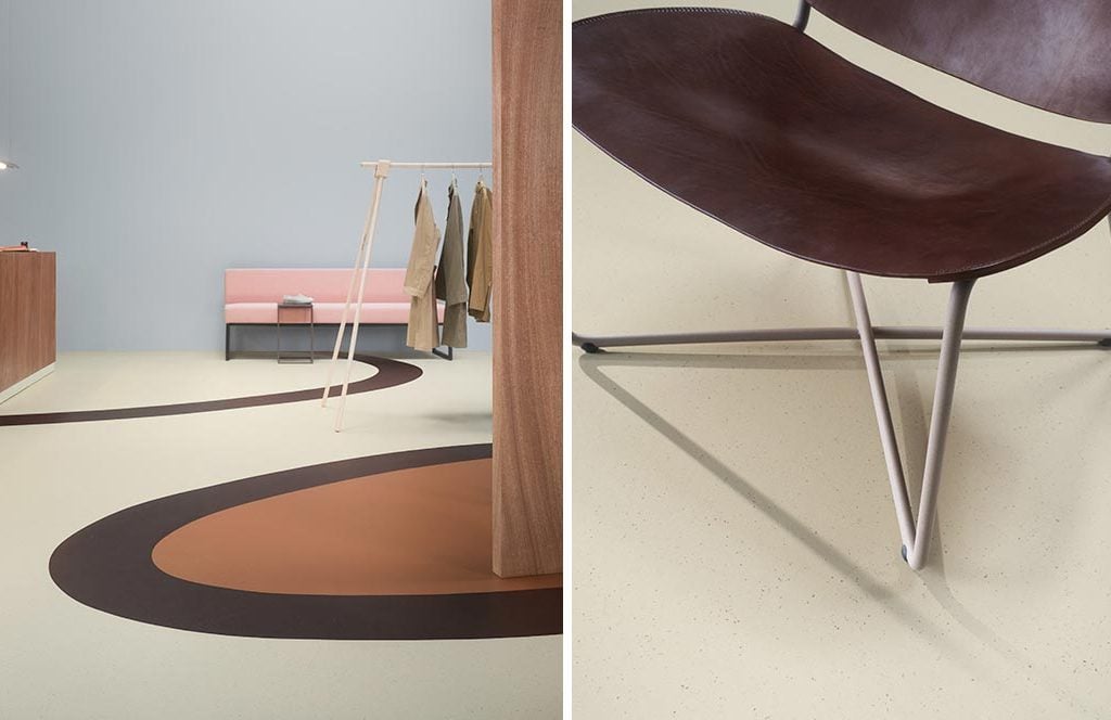 Marmoleum Solid Cocoa Linoleum-Bodenbelag Anwendung 2