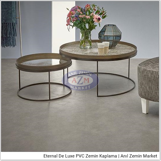 Eternal de luxe PVC zemin kaplama uygulama görseli 2733-3153 light concrete tile