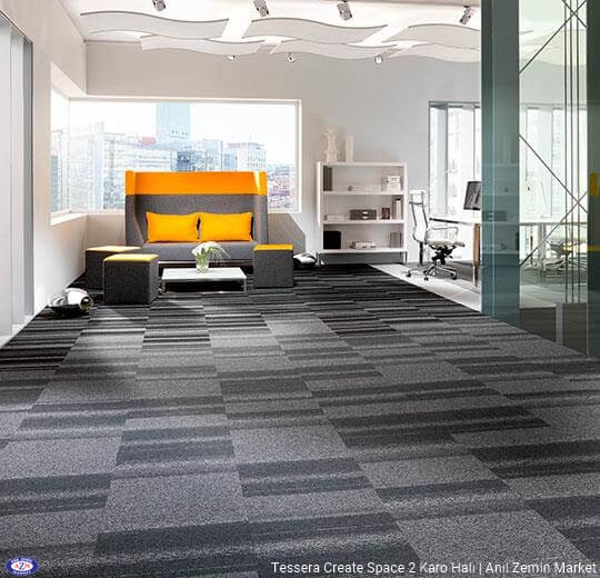 Tessera create space 2 polyamid 50x50 Karo Halı - ofis halısı 2