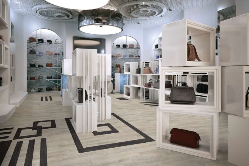 magaza Altro Ensemble LVT vinil zemin kaplama parke desenli