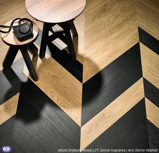 Allura Dryback Wood Ahşap desenli LVT zemin kaplama 60055DR7-60055DR5 waxed oak 60389DR7-60389DR5 charcoal solid oak