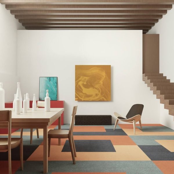 Voxflor karo halı Mere Color desen uygulama B01 B02 K01 K02