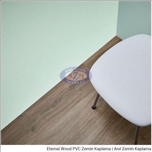 Eternal wood pvc zemin kaplama 10852 chocolate oak uygulama görseli