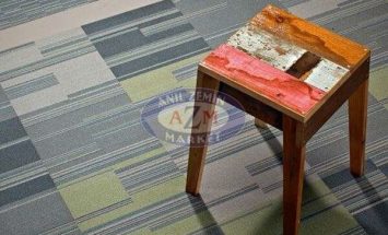 Flotex Linear Cirrus rulo ve karo halı uygulama görseli - fossil 1690