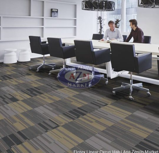 Flotex Linear Cirrus rulo ve karo halı uygulama görseli