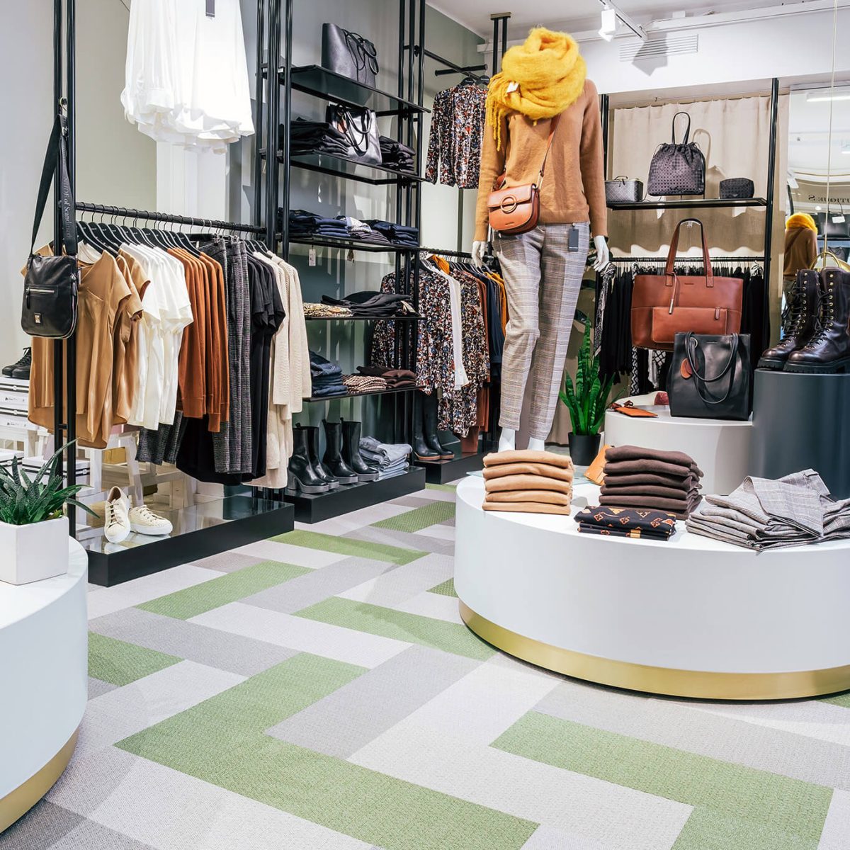 Hellsten Flooring woven vinyl flooring örgü vinil zemin kaplama mağaza