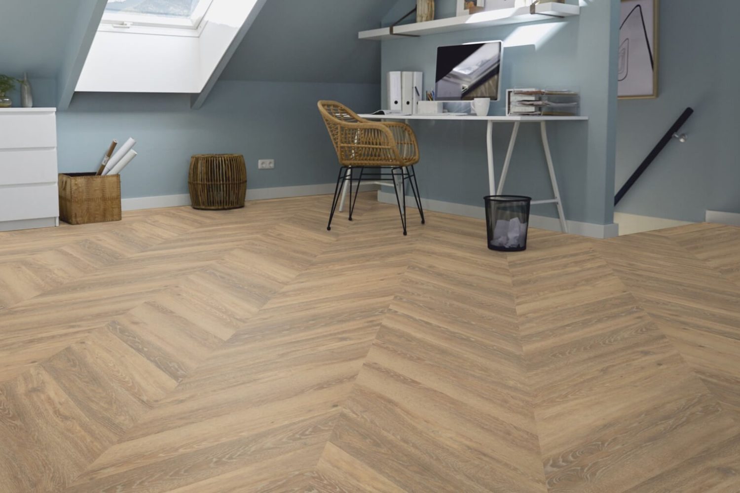 AZM Mflor Parva Oak Chevron LVT1 42214 Piedmont