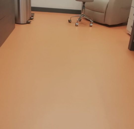 AZM allura flex 9017 fox orange turuncu lvt zemin ofis uygulama