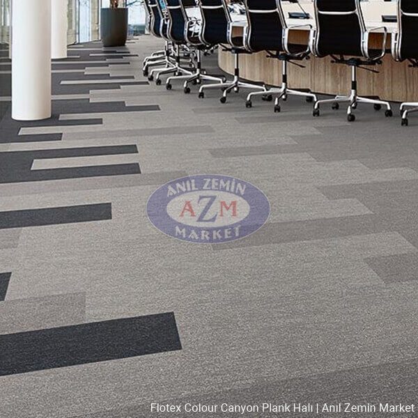 flotex colour canyon plank halı uygulama - p945021 Canyon stone_p945019 Canyon slate