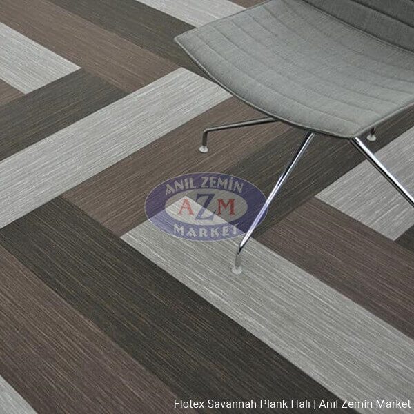 flotex savannah plank karo halı uygulama 911005 walnut_911006 liquorice