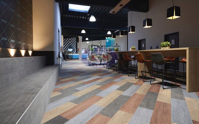 flotex wood plank karo halı uygulama - Beckum Spor salonu 3